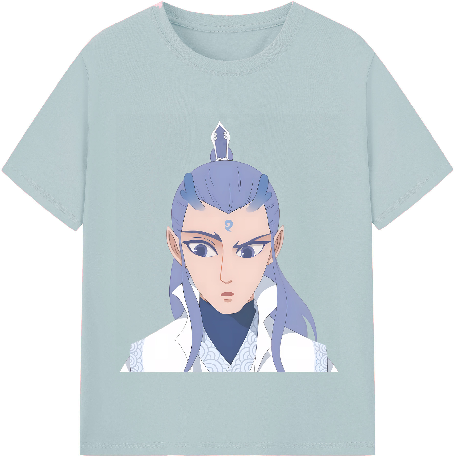 （画像用） Ne Zha 2 ナタ 魔童の大暴れ 綿100％半袖Tシャツ（フロントプリント）